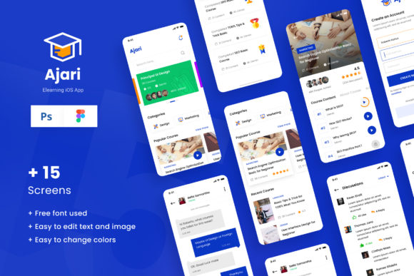 Ajari: Modern E-Learning iOS UI Kit