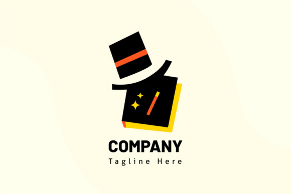 Black Wizard Book Logo Template Guide