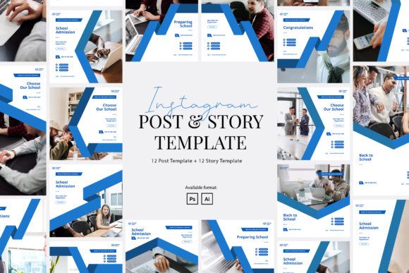 Elegant University School Instagram Post Template: A Design Resource for Educational Institutions