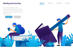 Evaluating Flat Illustration Concepts for School Learning Landing Pages