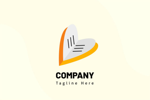 Heart Book Illustration Logo Template