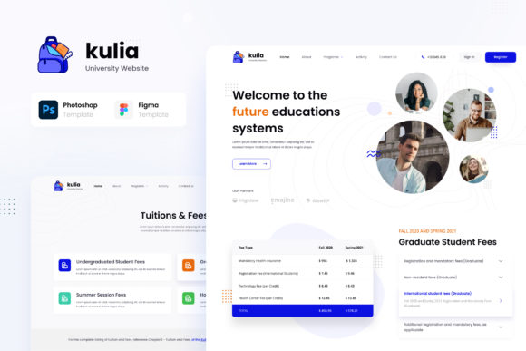 Kulia: Modern University Website UI Design