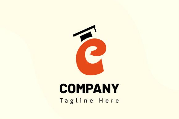 Letter E-Learning with Hat Logo: A Modern Visual Identity for Digital Education