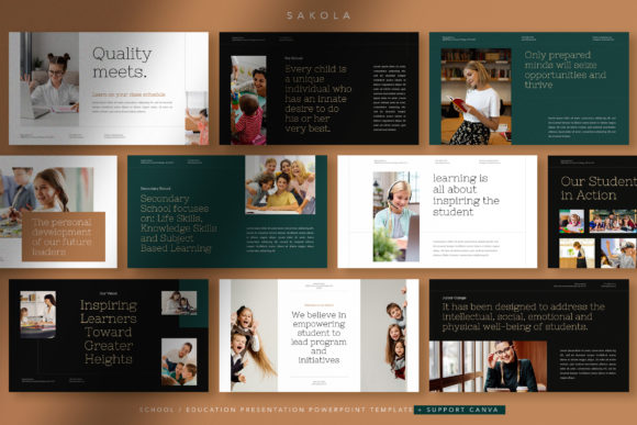 Sakola: Elegant School PowerPoint & Canva Template