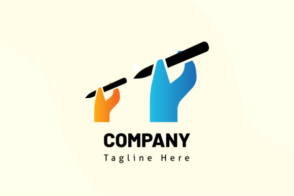 Step Writing with Hand Hold Pen Logo: A Strategic Visual for Educational Branding