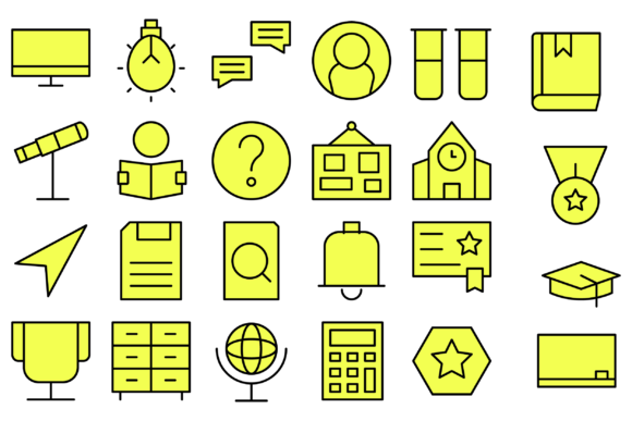 Strategic Visual Communication: Leveraging Education School Icons for Clarity and Impact