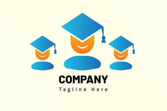 Three People Educated Illustration Logo Design